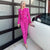 Rose Jacquard Two-piece Set Long Sleeve Buttoned Jacket Elastic Tight Slim Pants Bodycon Suit