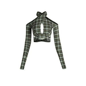 Women's Black Cold Shoulder Fringe Latin Dance Dress with Criss-Cross Cut-Outs