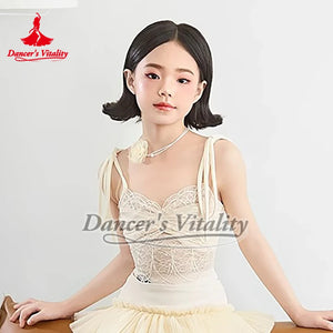 Girls Black Lace Crop Top and Tulle Skirt Latin Dance Costume - Dancer's Vitality