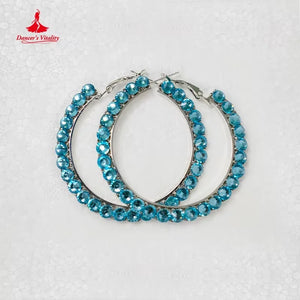 Ballroom Dance Dress Women Light Blue Embellished Long Sleeve Open Back Satin