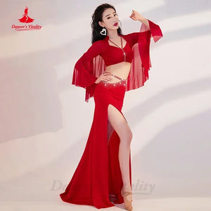 Women's Belly Dance Practice Top and Skirt Set for Class or Performance