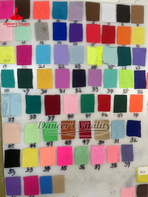 Girls' Orange Short Sleeve Mock Neck Latin Dance Dress with Pleated Skirt