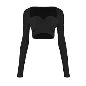 Dance Top and Skirt Set, Women's, Red and Black/Brown Animal Print, Long Sleeve Sweetheart Neck Wrap Crop Top with Asymmetrical Mesh Skirt, Latin Dance