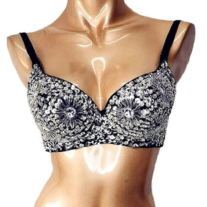 Sequin Embellished Dance Bra Top Gold Black Latin Ballroom Salsa Belly Dance Costume Women's