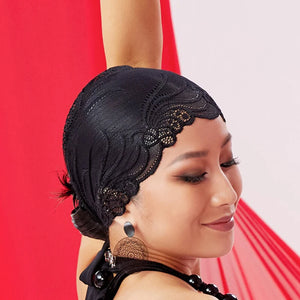 Latin Dance Dress, Women's Black & Red Chiffon & Lace Ruffled Sleeveless Backless Fringe Performance Dress