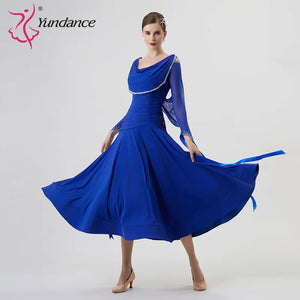 Women's Custom International Standard Ballroom Dance Dress For Stage Performance