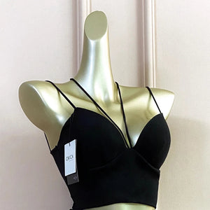 Women's Black Lace Trim Long Sleeve Wrap Dance Dress with Fishnet Tights