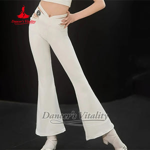 Girls Black & White Velvet Mesh Pearl Ballroom Dance Dress