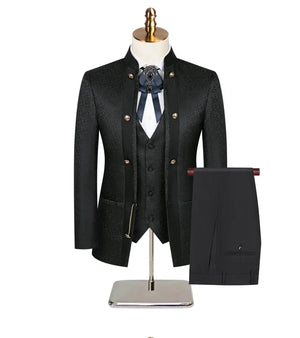 Men's 2-Piece Tuxedo Suit With Shawl Lapel One-Button Blazer For Weddings And Formal Events