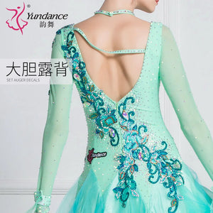 Women's Custom Modern Ballroom Smooth Dance Dress For Competition