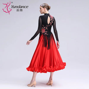 Women's Ballroom Dance Skirt International Standard Chiffon For Practice And Performance