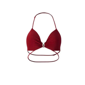 Women's White Halter Neck Draped Cowl Neck High Slit Ruched Maxi Dress for Latin Dance