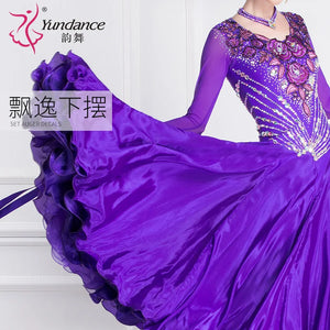 Women's American Smooth Ballroom Competition Dress In Atlantic Purple