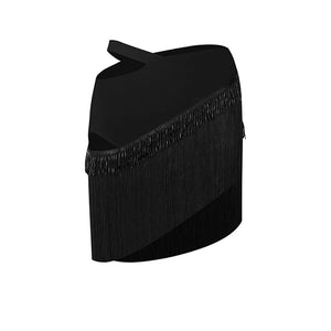Women's Black Fringe Latin Dance Skirt