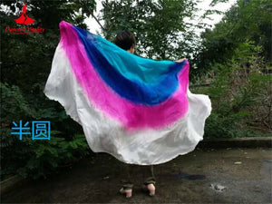 Women's Belly Dance Veil 100% Silk Dyed For Professional Performance