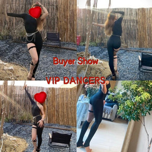 Women's Black One-Shoulder Asymmetrical Bodysuit with Garter Straps, Modern Dance Leotard