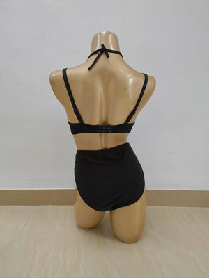 Dance Bra & High-Waisted Briefs Set Women's Blue & Teal Iridescent Rhinestone Embellished, Choker Included, Belly Dance/Carnival/Rave