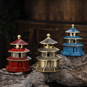 Brass Tower Incense Burner Censer Holder
