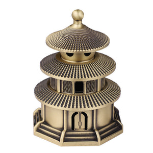 Brass Tower Incense Burner Censer Holder
