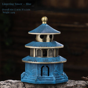 Brass Tower Incense Burner Censer Holder