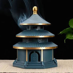 Brass Tower Incense Burner Censer Holder