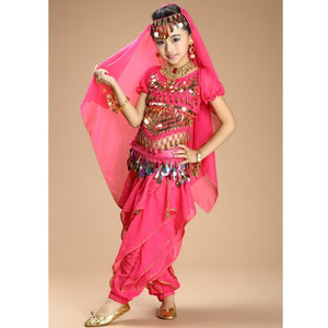 Hot selling Handmade Kids Belly Dancing Children Belly Dance Costumes Girls Bollywood Indian Performance Cloth Whole Set 3 Color 3304