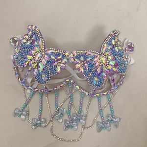 New Handmade Samba Carnival Butterfly Shape Wire Bra With Stones For EDC Festival Rave Carnival BB060