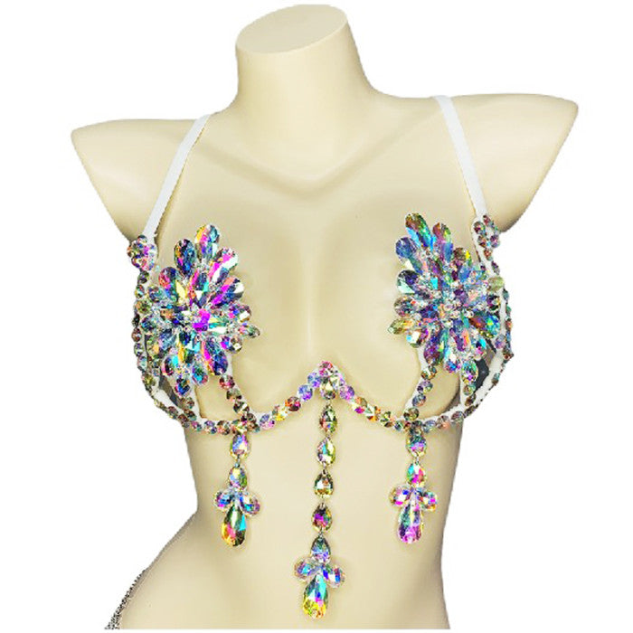 New Sexy Wire Bra For Carnival Costume Women Samba Costumes Top Bra Stone Belly Dancing Party Nightclub WIRE BRA  BB002-2