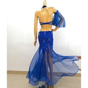 Sexy Women Fashion belly dance suit bellydance costume wear Bellydancing clothes Top&Skirt set TF1902  (2PCS/SET ）