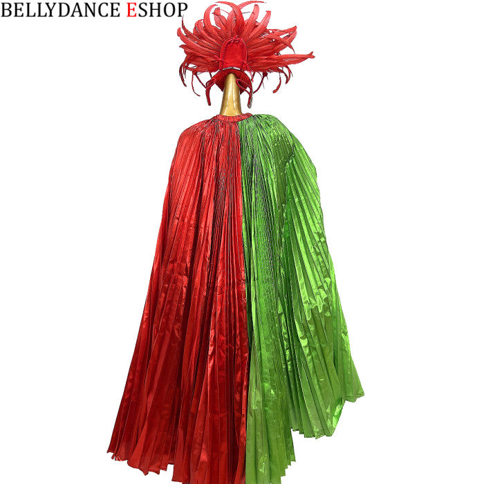 Samba Carnival bra,belt and panty,feather head piece,cape,handmade beads pageant cabaret broadway C042