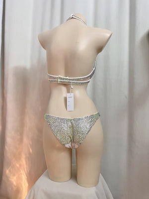 Samba Costumes Free Shipping Hand Made Beaded Dark Blue,silver and red 3 Color Bra and thong