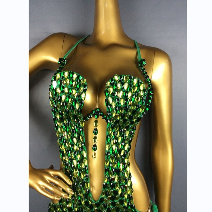 Hand Beaded Belly Dance and Samba Costume one-piece garment  CN1503