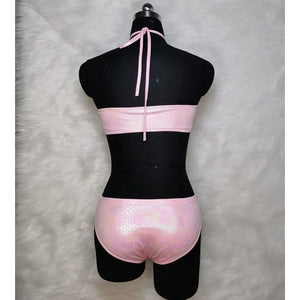 Newest Hot Women Glitter Laser Swimsuit One Piece Shiny Bikini Set Sexy Girl Summer Holiday Swimwear Beachwear Bathing Suit