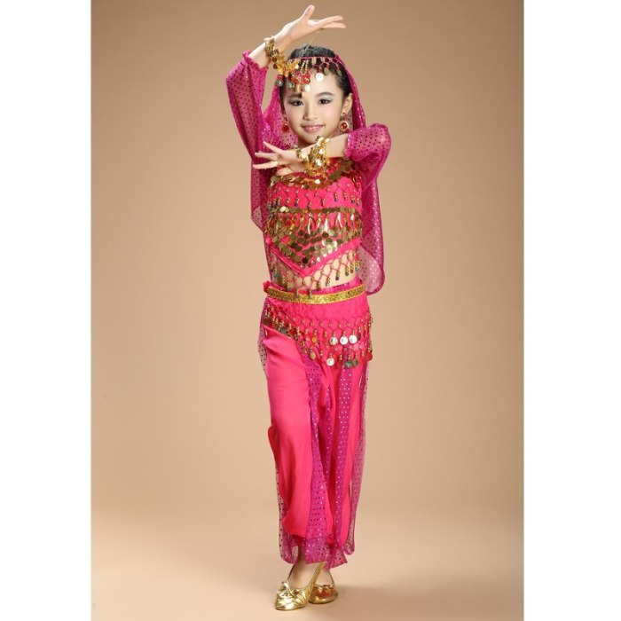 New Children Belly Dance Costumes kids belly dance 4pcs(top+pants+waist chain+veil) indian \girls belly dance costume 3307