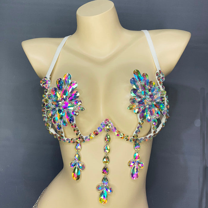 New Sexy Wire Bra For Carnival Costume Women Samba Costumes Top Bra Stone Belly Dancing Party Nightclub WIRE BRA  BB002-2