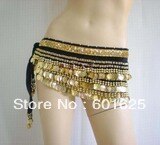 Belly dance Hip Scarf 338 coins gold/silver Coin Belt Wraps HS1015