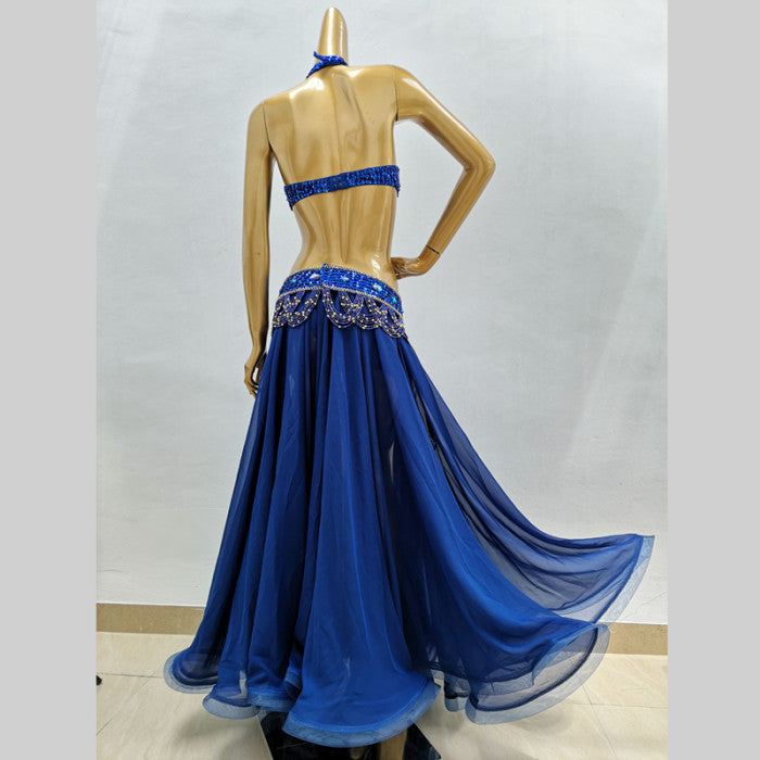 Top quality New women belly dance costume set showgirl belly dancing clothes EDC halloween bellydance bra&belt&skirt 4pcs suit TF1732 + SK1905