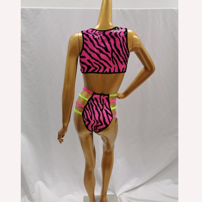 Mix Sequin Embroidery Glitter Embellished Bikini Swimsuit Set Women 20 EDC Dress Rave Cosplay Costumes Carnival Party Costumes 2020-2