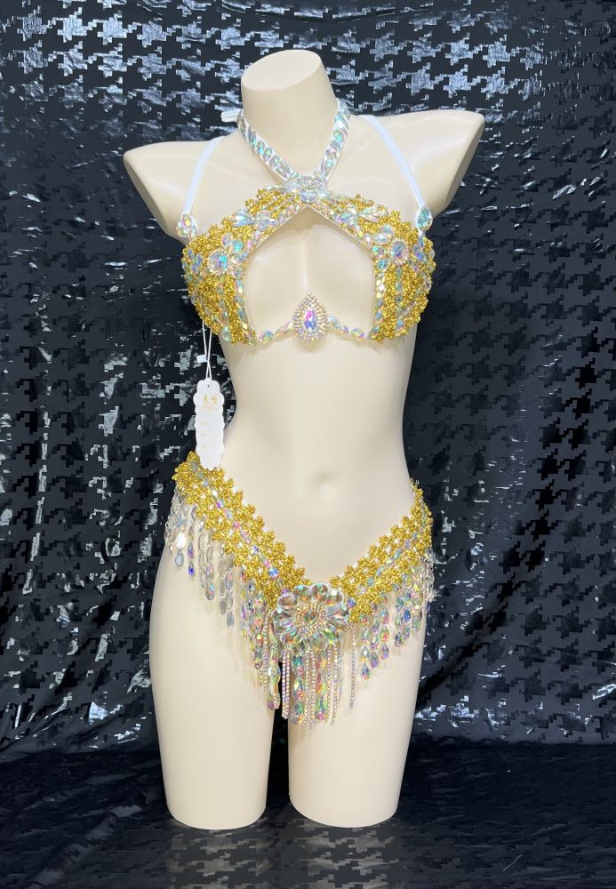 Samba Carnival Wire Bra and Thong Passista Pageant Cabaret Broadway Theater Mardi Gras,Rave Vegas Showgirl C018-3