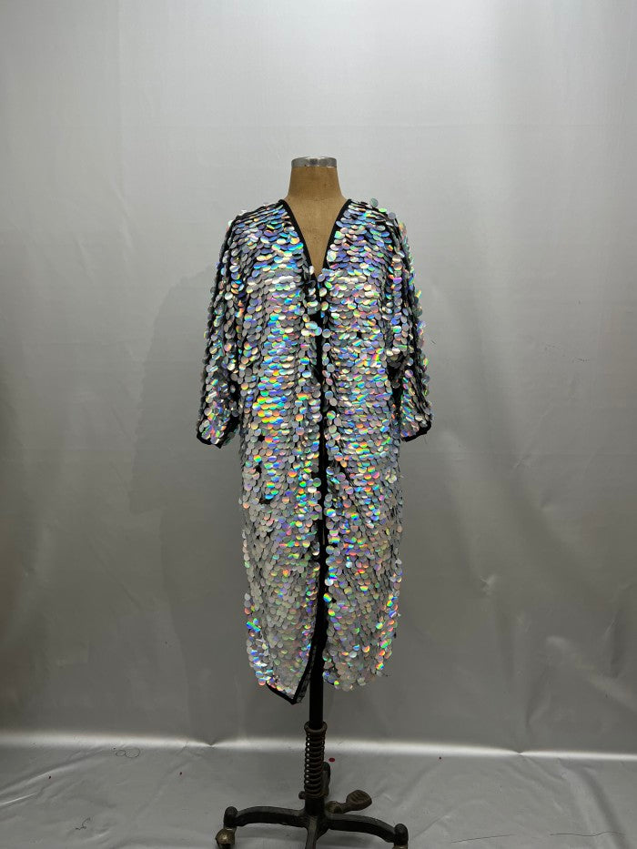 Rave Costumes Long kimono coat stage performance costumes