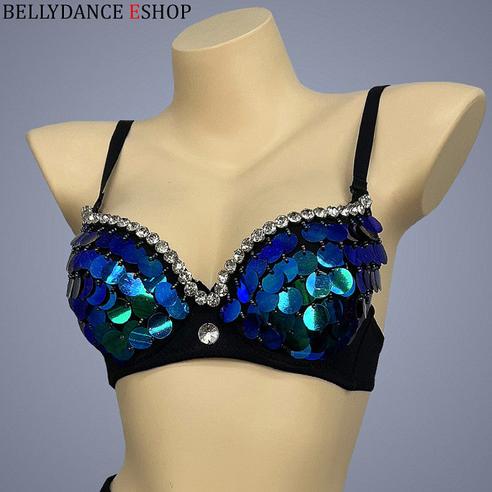New Style Samba Carnival Bra Sequins Hand Made Bra Only