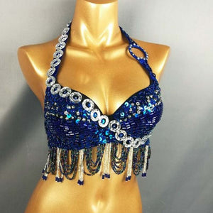 New belly dance costumes senior bra belly dancing clothes Sexy night Bellydance Bead Sequins tops BRA 250
