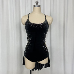 Long kimono coat stage performance costumes and black velvet dress