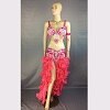 high quality belly dance costume wear stage performance 5-piece suit Bead bra belt belly dancing skirt dress set TF1618 5PCS SET