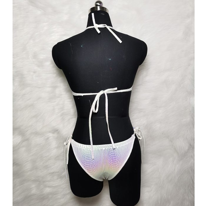 New Sexy Beading Sequined Summer Swimsuit Women 2 Pieces Bikini Shiny Swimsuit Set Monokini Swimwear Beachwear Bathing Suit