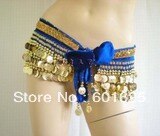 Belly dance Hip Scarf 338 coins gold/silver Coin Belt Wraps HS1015