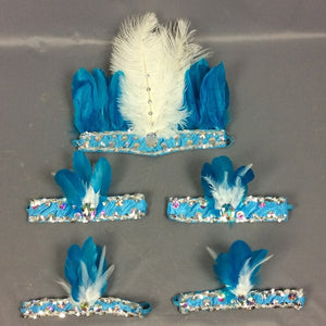 hot selling free shipping feathers head & arm & leg piece for samba dress carnival dress 5 pcs/set