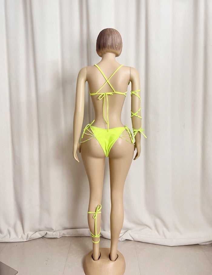 New Samba Carnival Handmade Wire Bra Smiling Sunflower Weaving Pattern With Panty  For Party,EDC Carnival