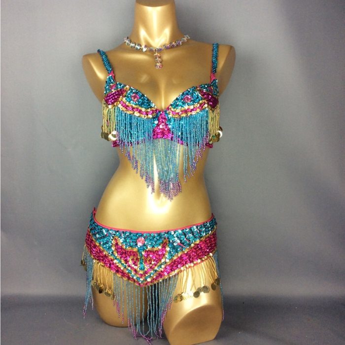hot selling Sexy Samba Rio Carnival Costume Turquoise & Hot pink Feather Head piece C1401