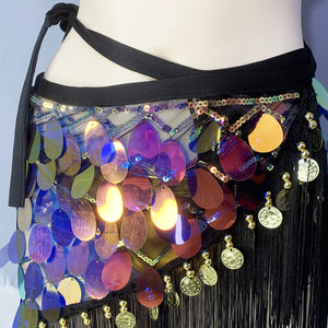 New Adult Lady Women Belly Dance Costume Set Beaded Sequins Tassel Belly Dance Bra Hip Scarf 3Pcs Bellydancing Stage Dance Wear N21014